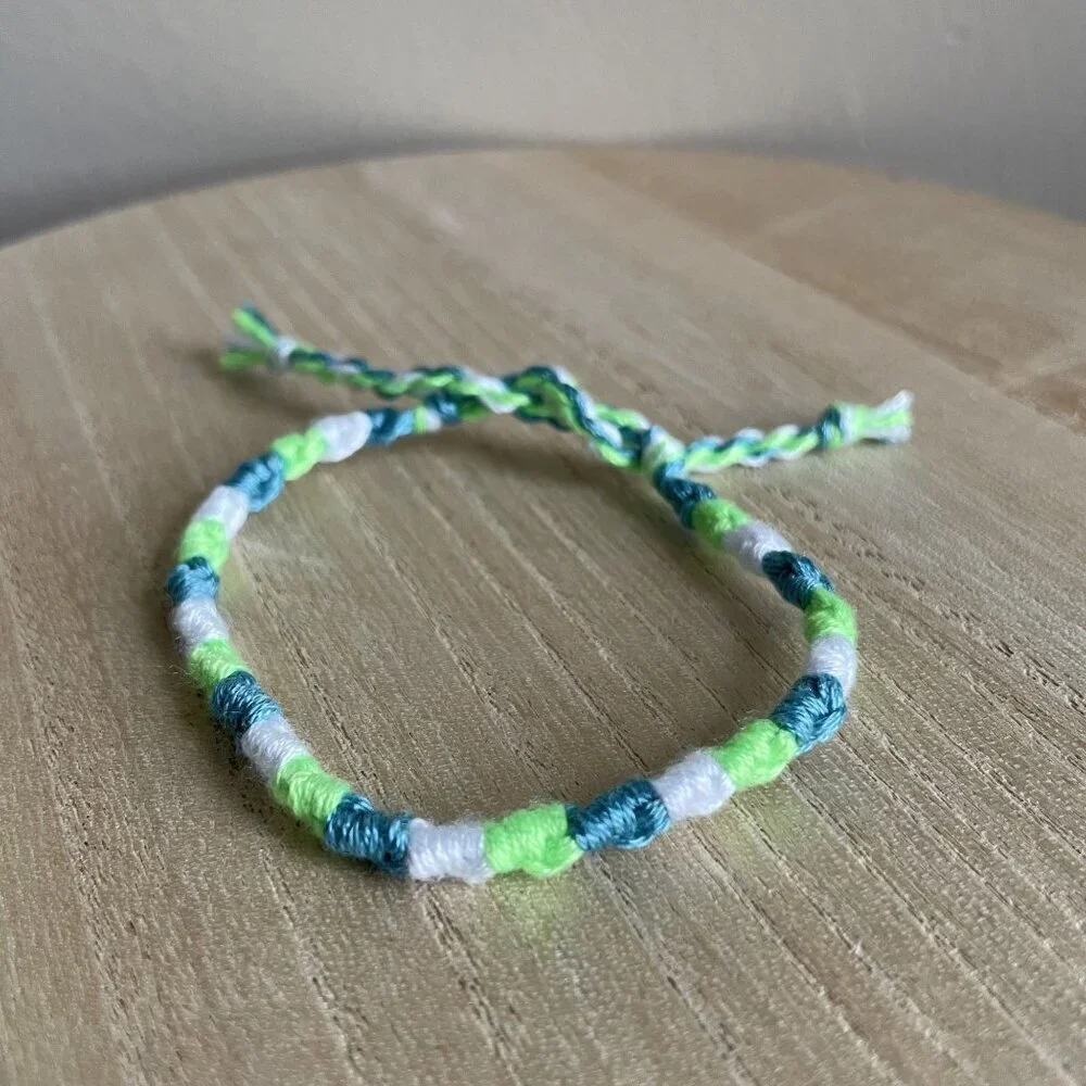 Zariah Bracelet, anklet, trendy, comfortable, tie, embroidery thread, woven, gif
